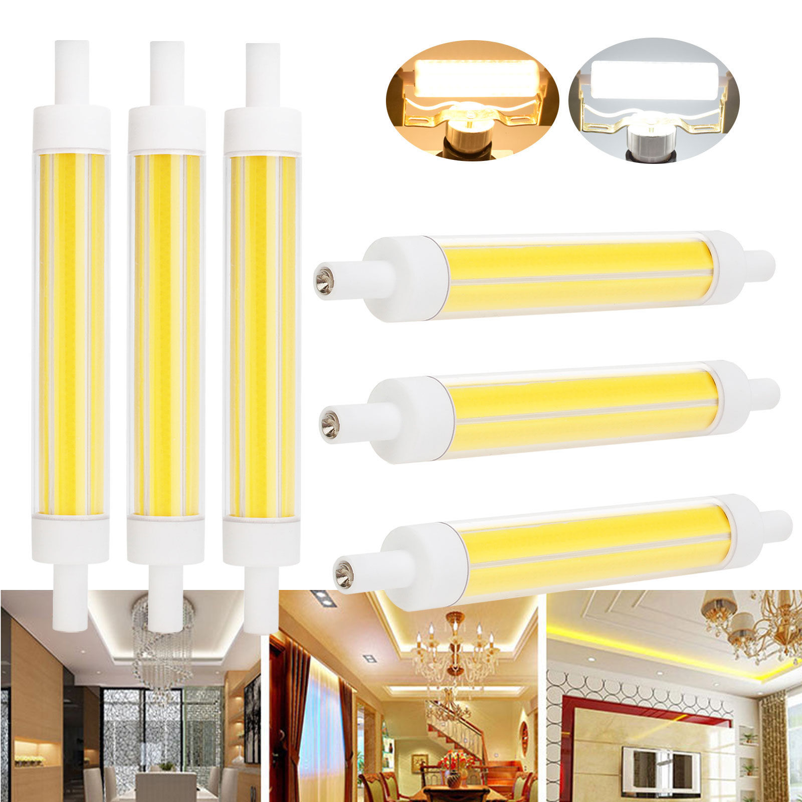 Ʈ  15W R7S LED COB  Dimmable 118mm ..